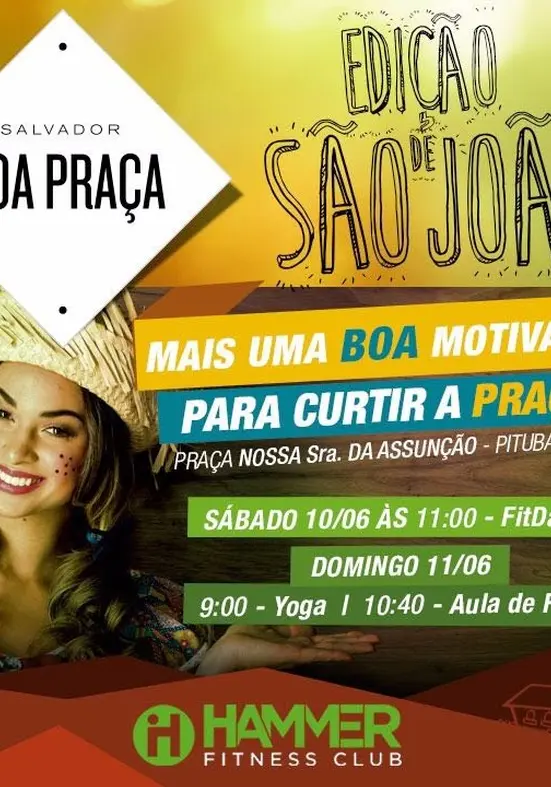 Com aulas de Forró, FitDance e Yoga Hammer Fitness Clube participa de mais uma edição do Boa Praça