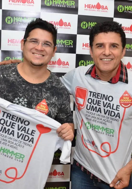 Campanha iniciada hoje (10) levará o Hemóvel a todas unidades da Hammer Fitness Club