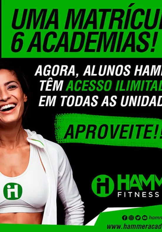 Alunos Hammer Fitness Club terão acesso ilimitado a todas as unidades da rede