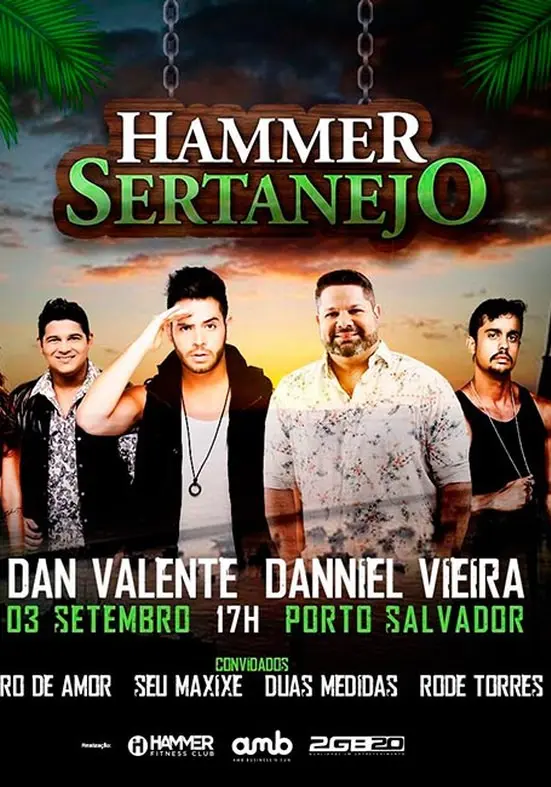Danniel Vieira e Dan Valente agitam festa Hammer Sertanejo