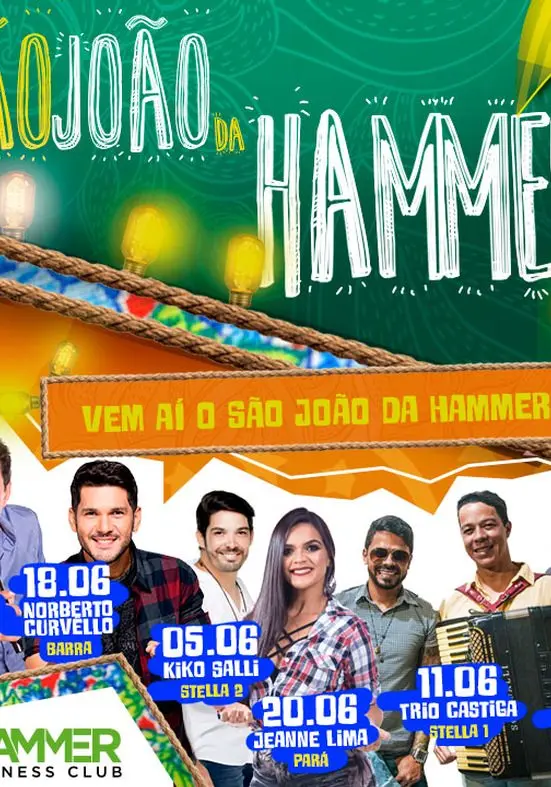 Forrozeiros farão shows exclusivos nas academias da rede Hammer Fitness Club